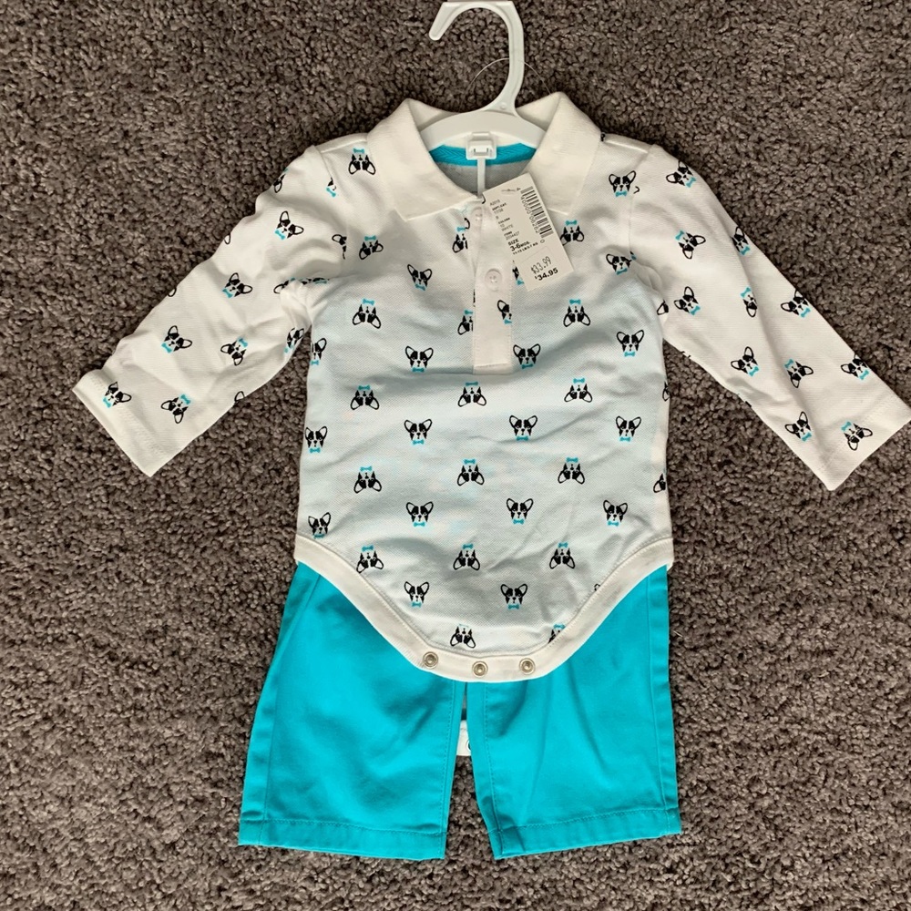 NWT 💙 Matching Boston Terrier outfit 🐶